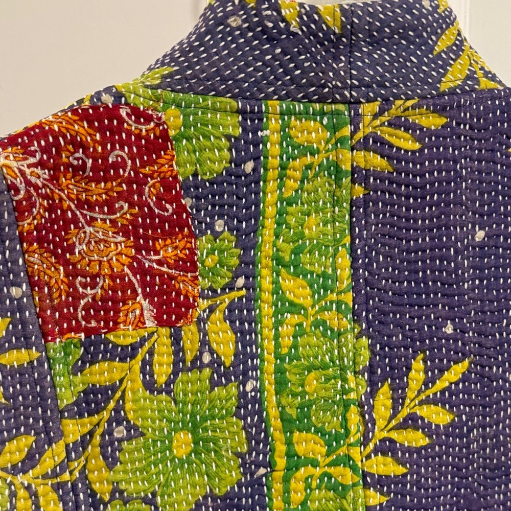 Women's Leaf Pattern Blazer - Multicolor - image 8